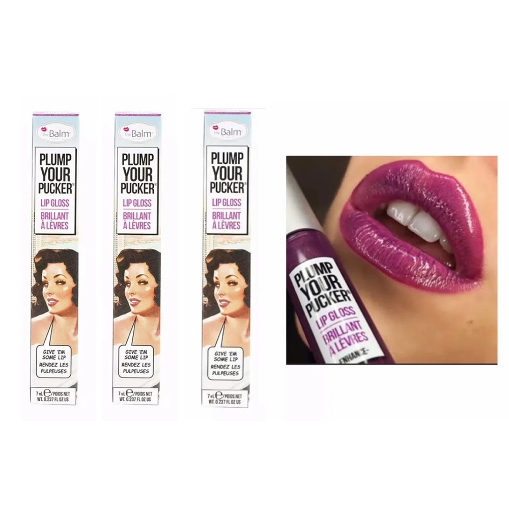 THEBALM Plump Your Pucker Gloss ENHANCE - 3 Pack new in box